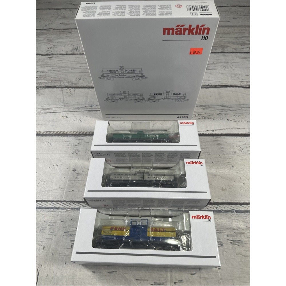 Märklin HO 45580 ACF 6000 Gallon Tank Car Set 3-Car Limited Edition NIB